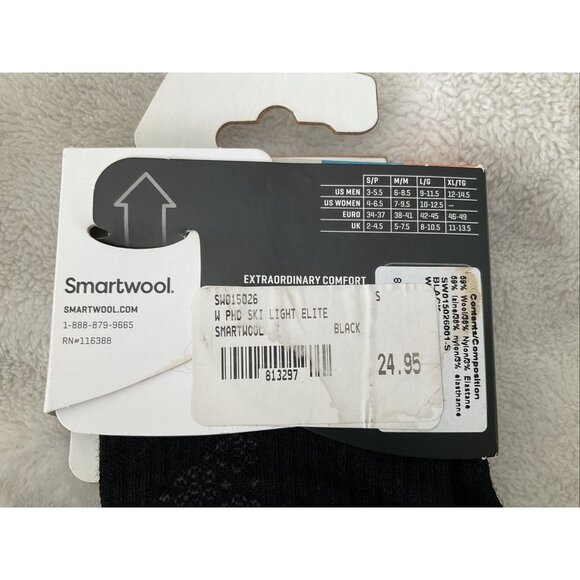 Smartwool Ski Socks Womens Small Black Pink Light Cushion Women's Fit Merino New - Picture 4 of 4